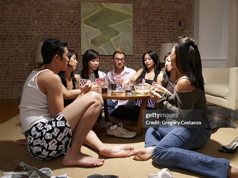 strip poker party|A group of young amateurs playing strip poker